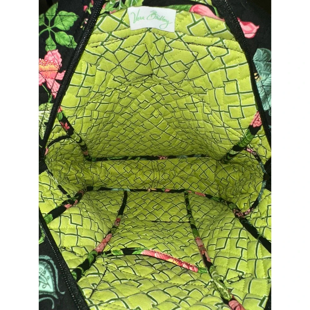 Vera Bradley Night and Day Floral Quilted Backpack and Cosmetic Pouch Set